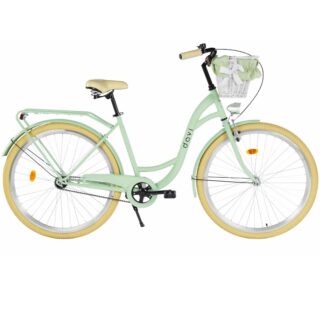 Damcykel Davi Lila 28", 160-185 cm, 1 växel, Grön/Beige