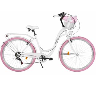 Damcykel Davi Emma 28", 160-185 cm, 7 växlar, Vit/Rosa