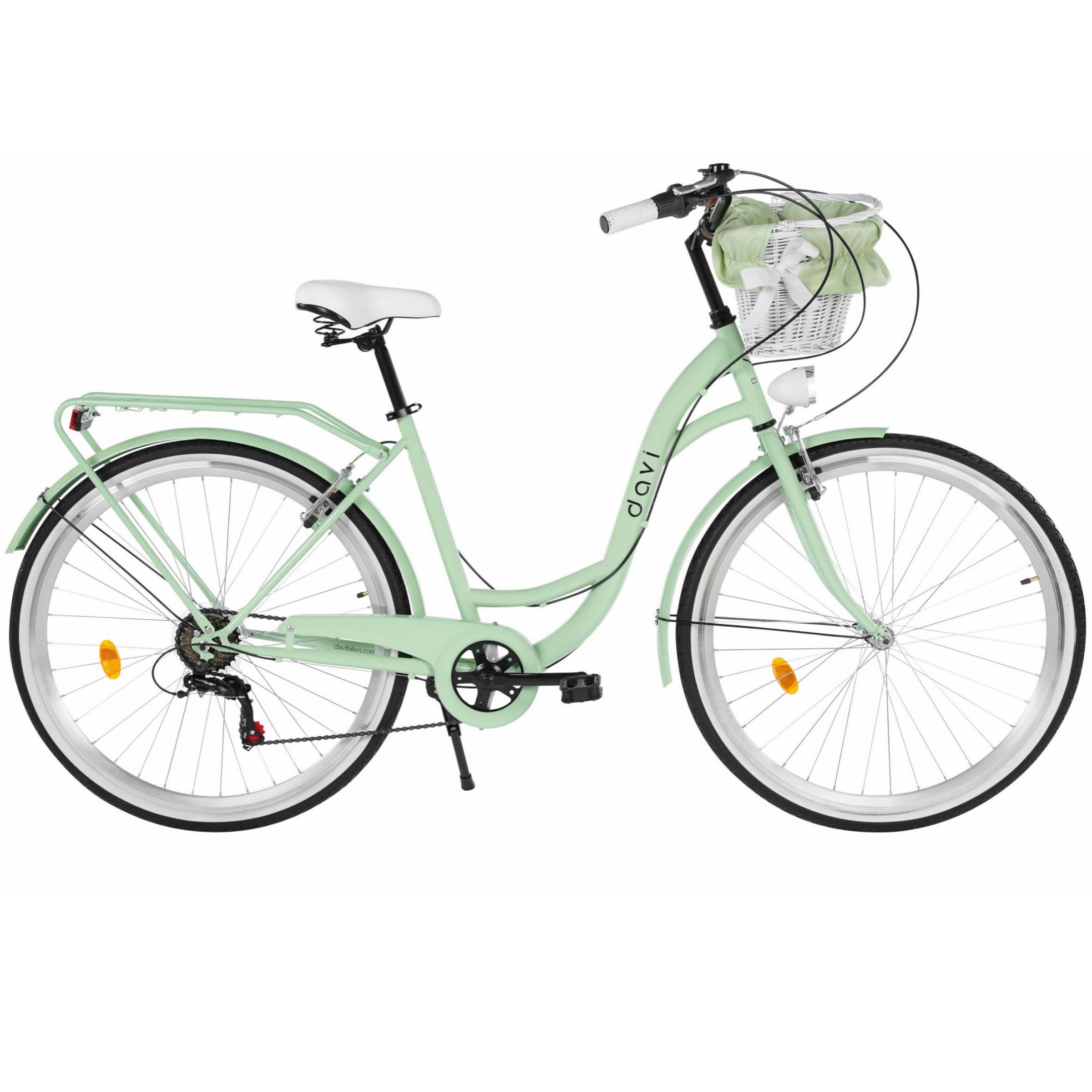 Damcykel Davi Emma 28", 160-185 cm, 7 växlar, Grön/Svart
