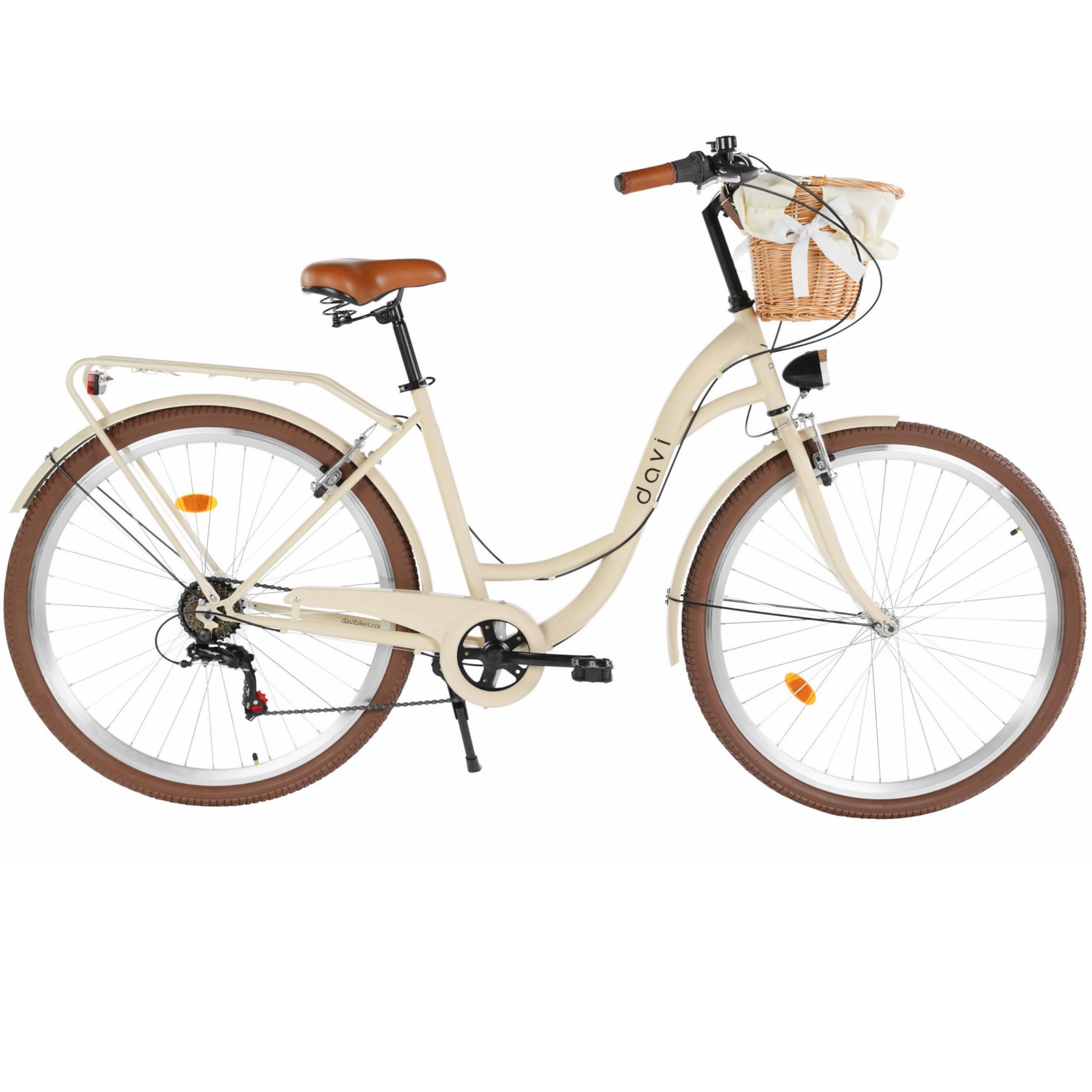 Damcykel Davi Emma 28", 160-185 cm, 7 växlar, Krämfärg
