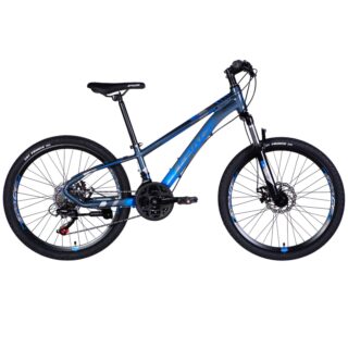 Barncykel Mercury Aluminium 24", 130-160 cm, 21 växlar, Blå/Grå